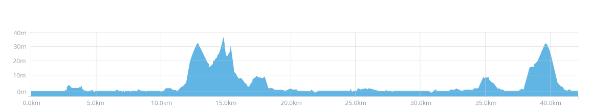Honolulu Marathon elevation profile