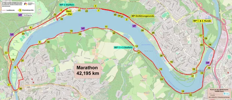 Essen Marathon course map and route