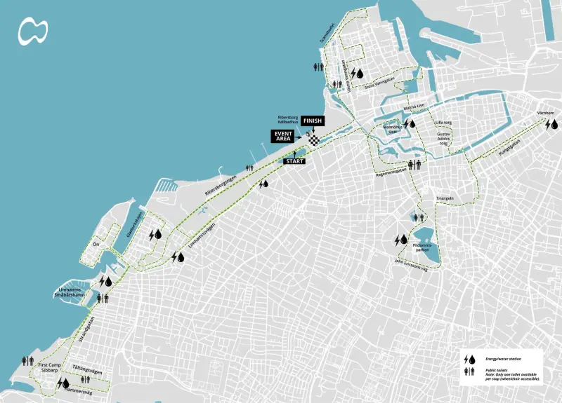 Malmö Marathon course map and route