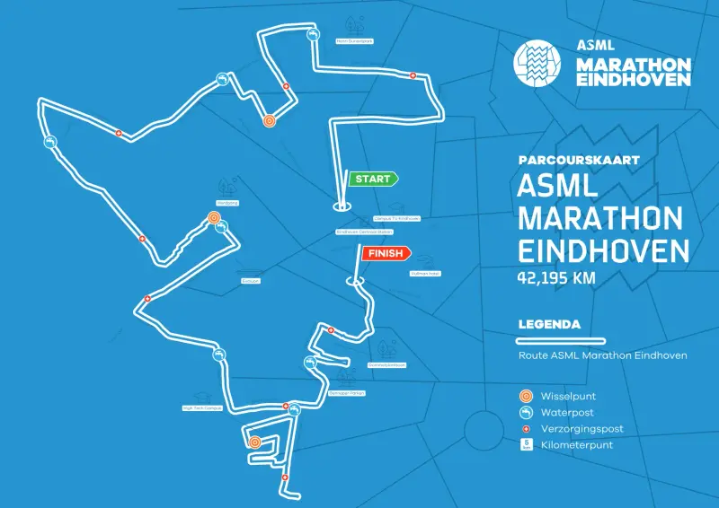 Marathon Eindhoven course map and route
