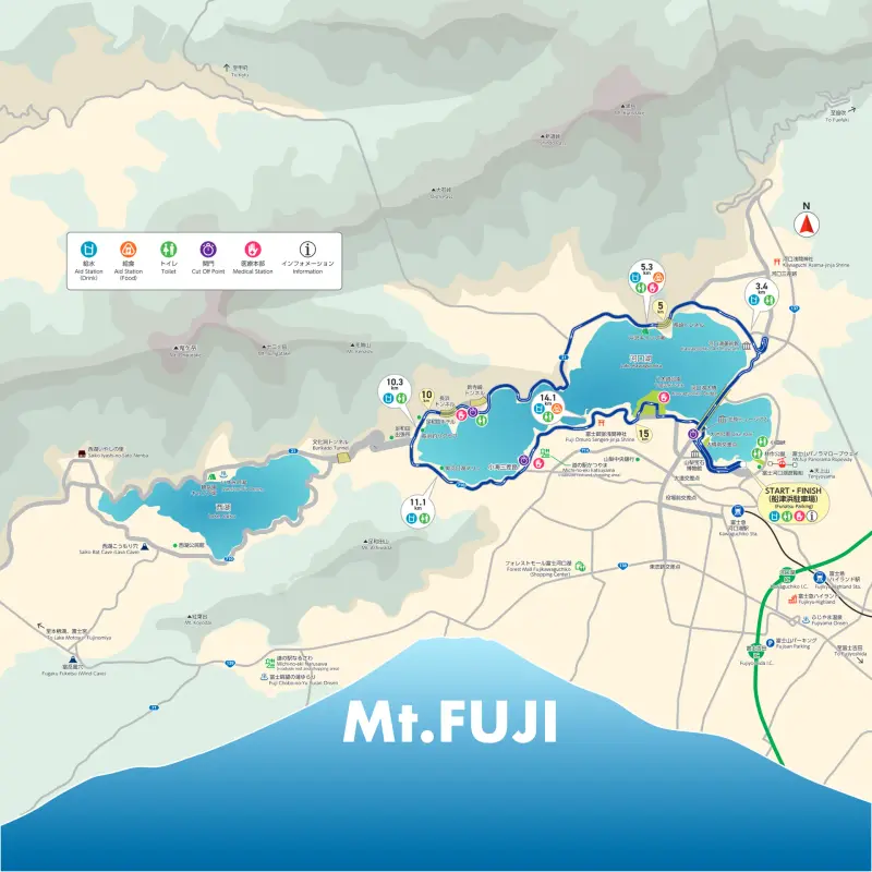 Mt Fuji Marathon course map and route
