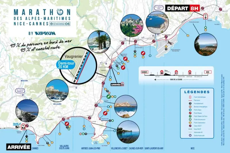 Nice Marathon course map and route