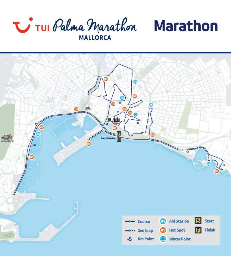 Palma Marathon course map and route