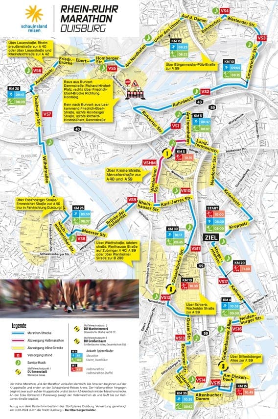 Rhein-Ruhr Marathon course map and route
