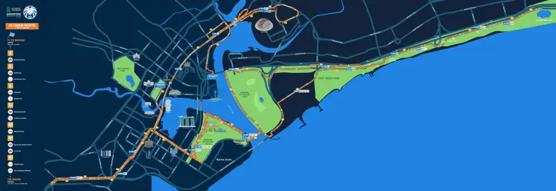 Singapore Marathon course map and route
