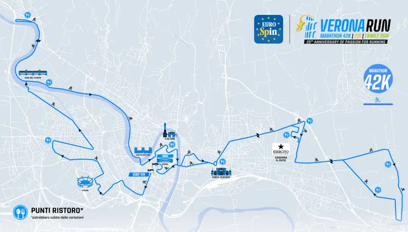 Verona Marathon course map and route
