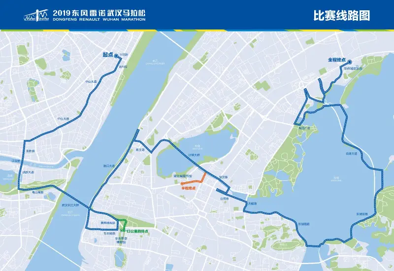 Wuhan Marathon course map and route