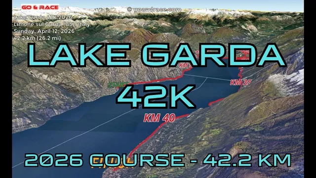 Lake Garda 42K 2026: 3D Video Course Map | 42.2 km - Limone sul Garda video thumbnail