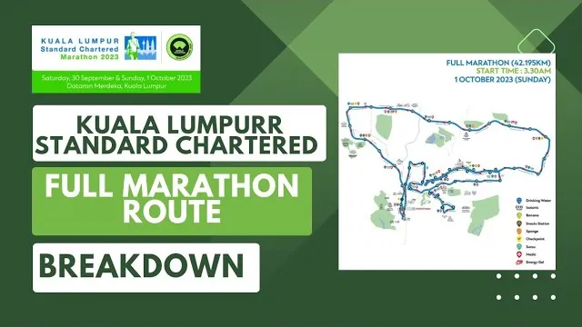 Kuala Lumpur Standard Chartered 2023 Full Marathon Route Breakdown. video thumbnail