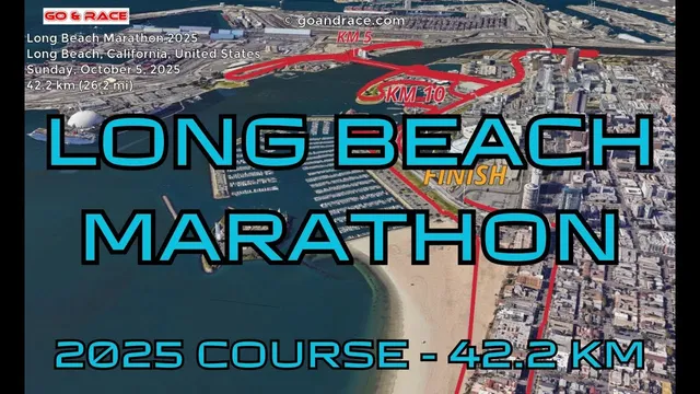 Long Beach Marathon 2025: 3D Video Course Map | 42.2 km - Long Beach video thumbnail