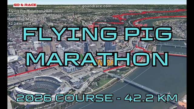 Flying Pig Marathon 2026: 3D Video Course Map | 42.2 km - Cincinnati video thumbnail