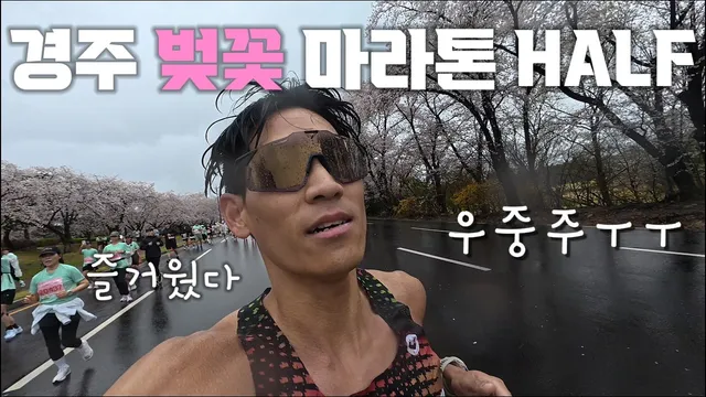 I enjoyed the 2026 Gyeongju Cherry Blossom Marathon half course run in the rain. video thumbnail