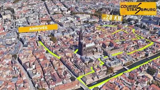 Parcours Semi-Marathon les Courses de Strasbourg video thumbnail