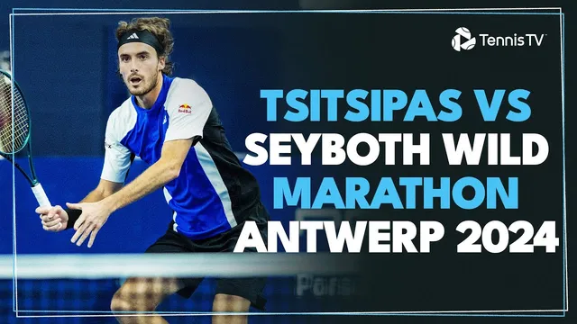 MARATHON Stefanos Tsitsipas vs Thiago Seyboth Wild Match 🥵 | Antwerp 2024 Highlights video thumbnail