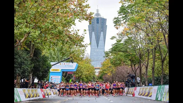 Hangzhou holds 2020 Int'l Marathon video thumbnail