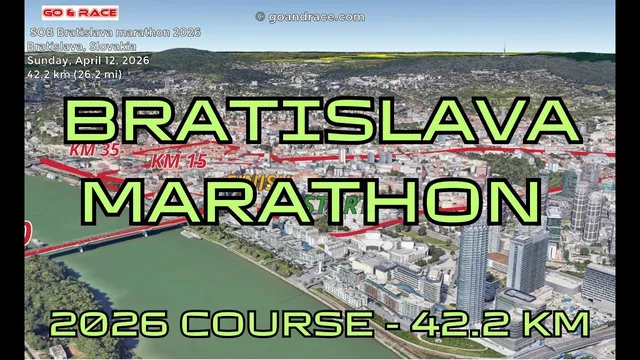 ČSOB Bratislava marathon 2026: 3D Video Course Map | 42.2 km - Bratislava video thumbnail