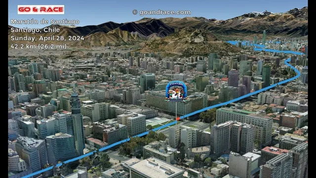 Maratón de Santiago (2024): fly over the marathon 3D course map! video thumbnail